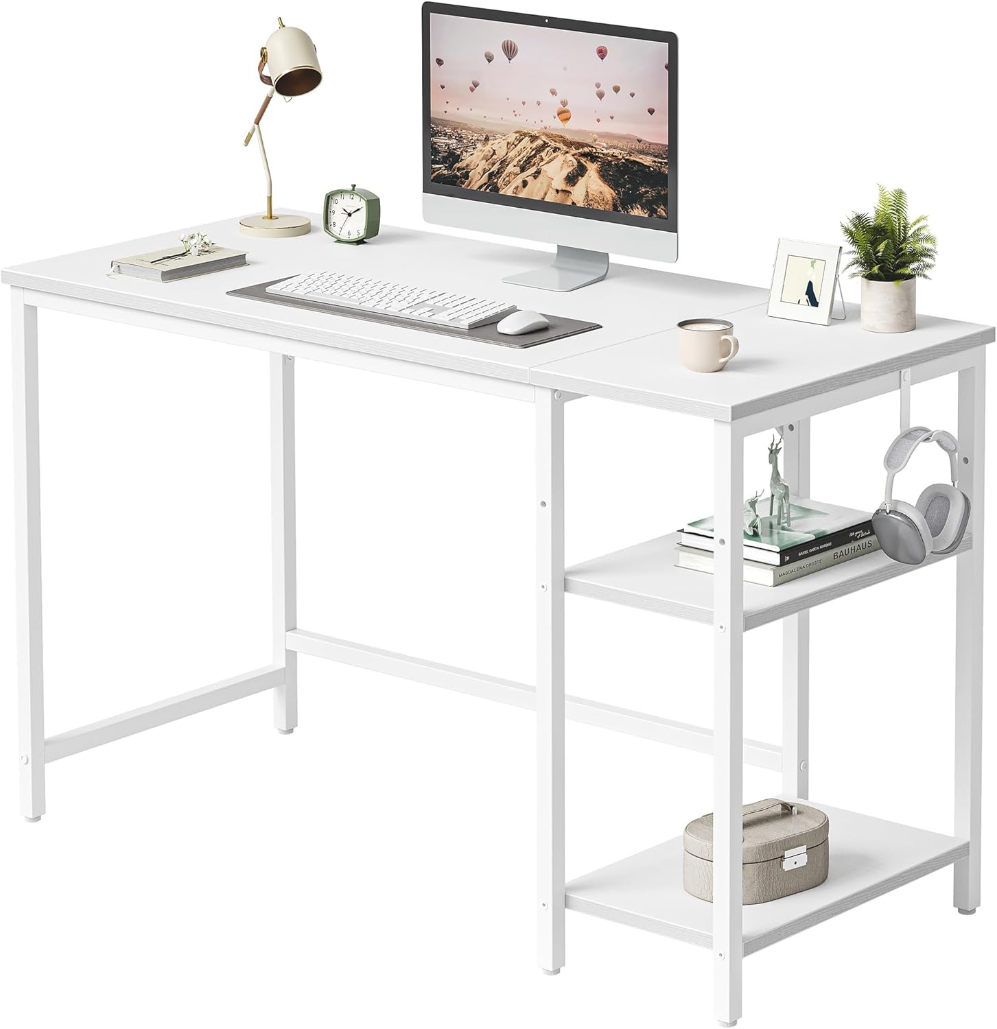 CubiCubi Computer Home Office Desk, 100 cm Small Desk Study Writing Table with S...
