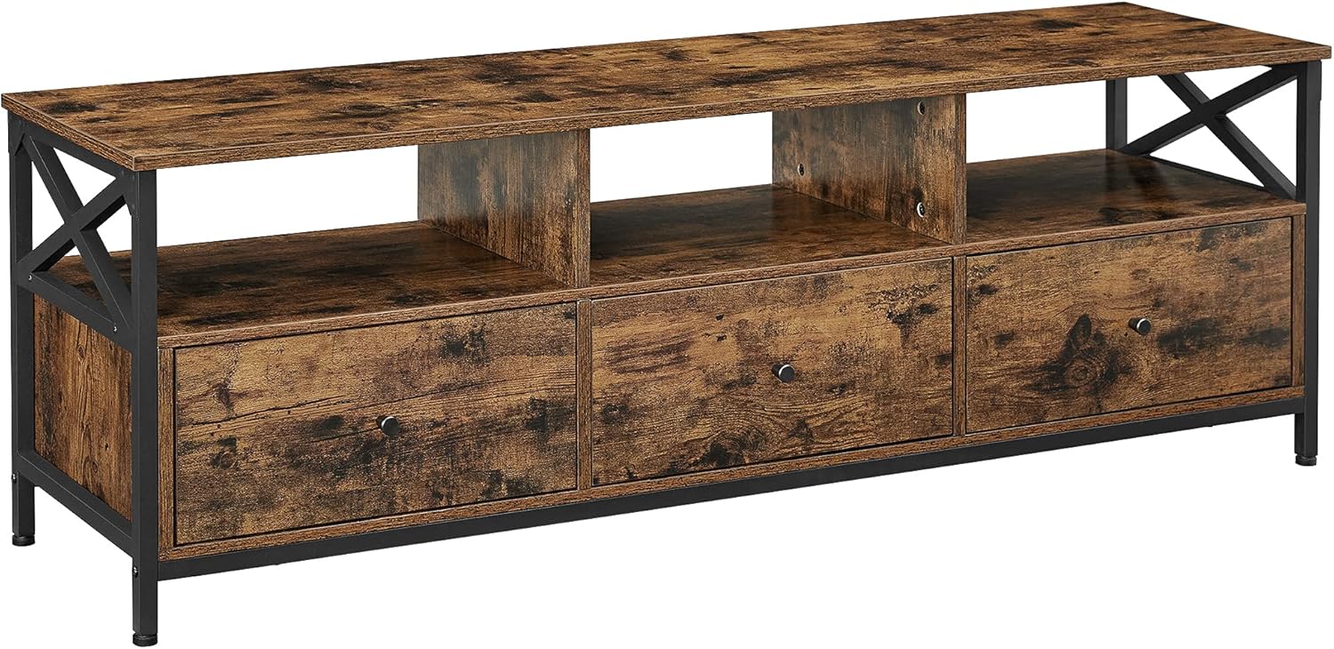 VASAGLE TV Stand, TV Cabinet for up to 65 Inch TV, TV Table with 3 Drawers and 3...