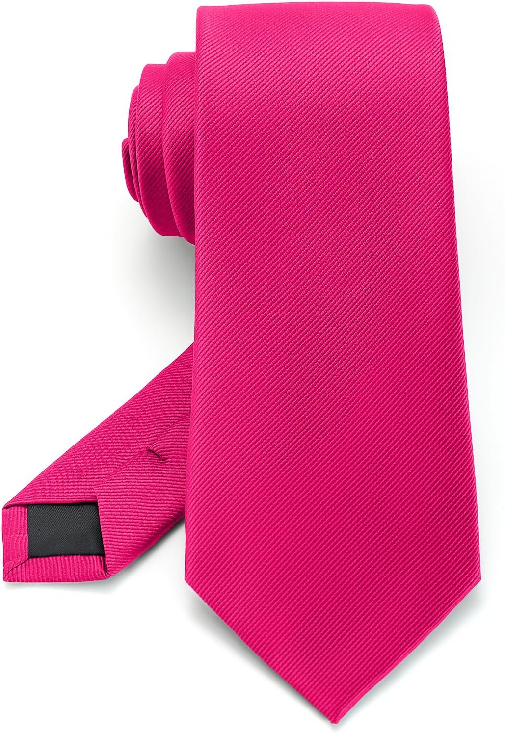 Black Ties For Men Solid Color Formal Neckties 3.15" (8CM) Men's Ties Hot Pink