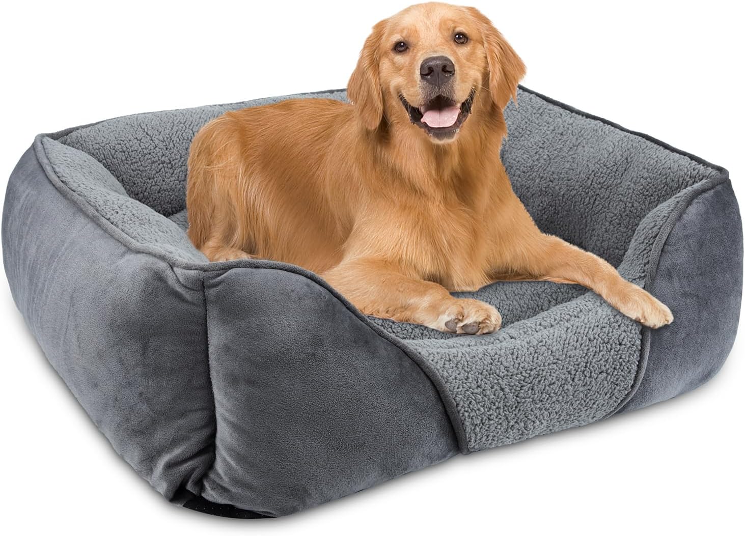 MIXJOY Dog Bed Extra Large Pet Bed, Grey Dog Bed Orthopedic Dog Bed Washable XL...