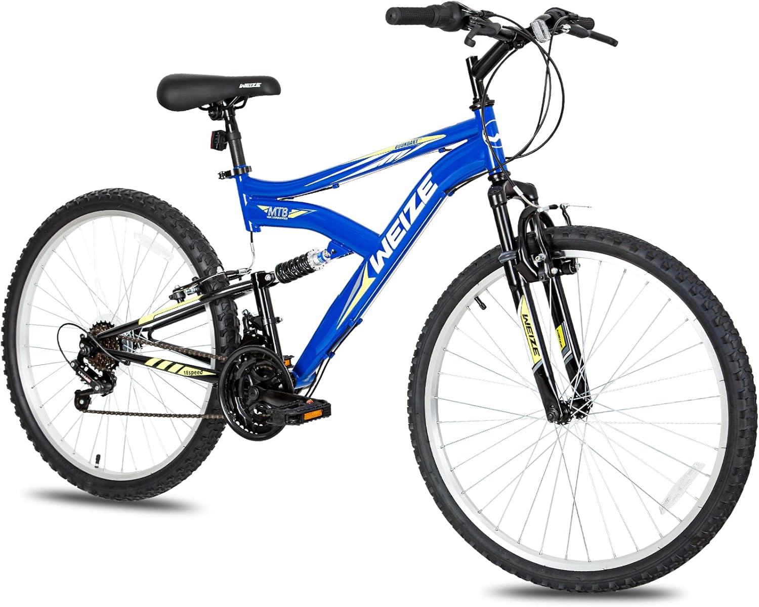 WEIZE Mountain Bike, 26/27.5 inch Outdoor Cycling Bike,18-Speed/High-Carbon Stee...