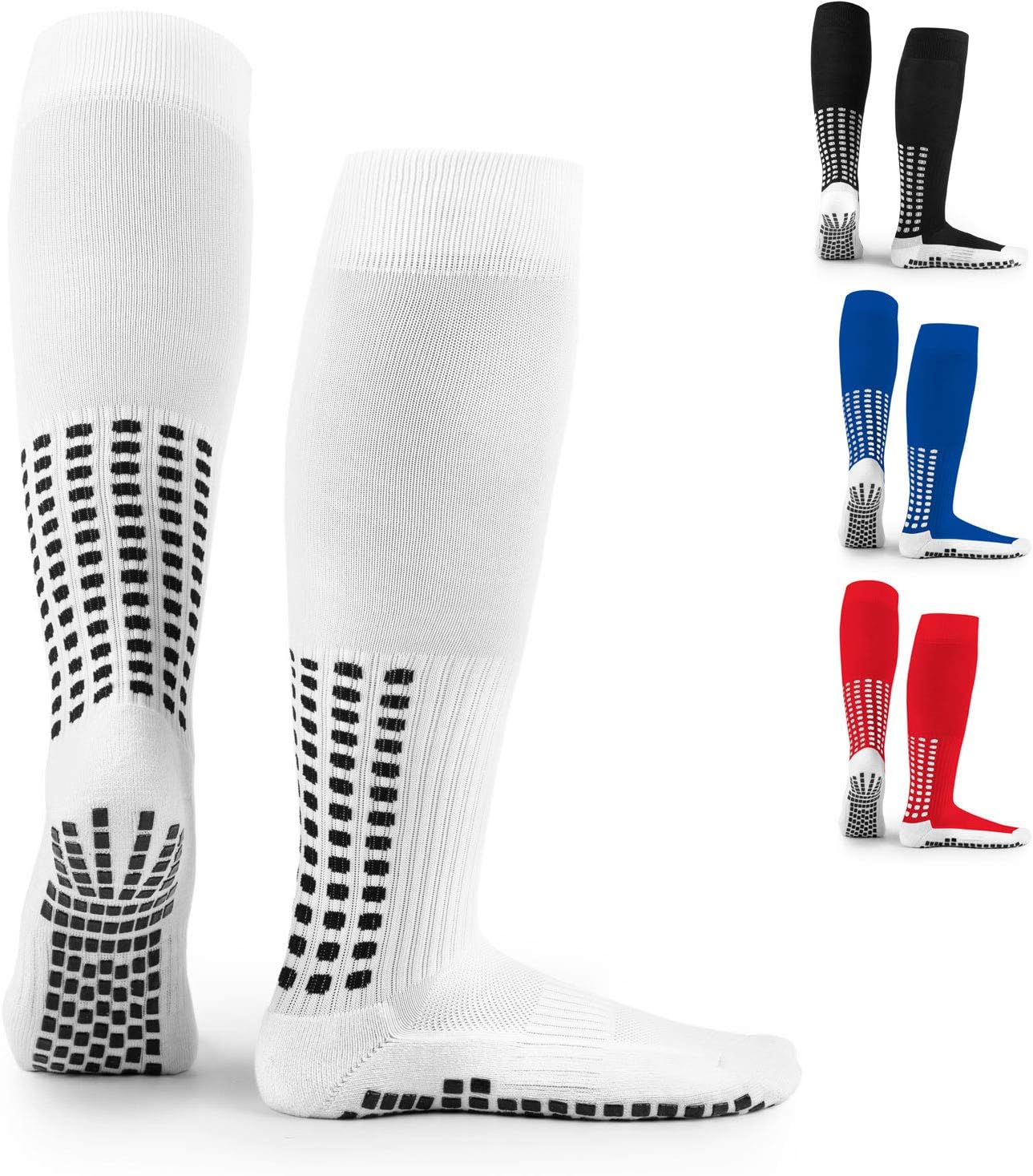 LUX Anti Slip Soccer Knee Socks,Non Slip Football/Basketball/Hockey Sports Grip...