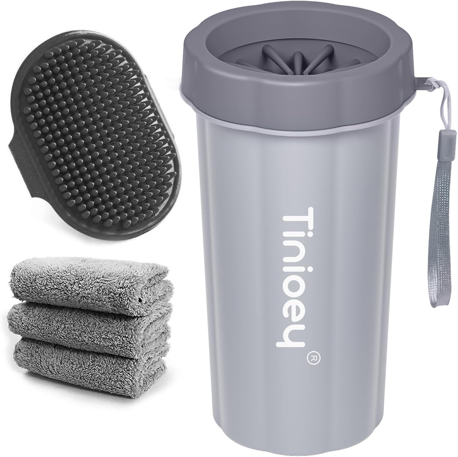 Dog Paw Cleaner for Large Dogs (with 3 Absorbent Towels), Dog Paw Washer Muddy P...