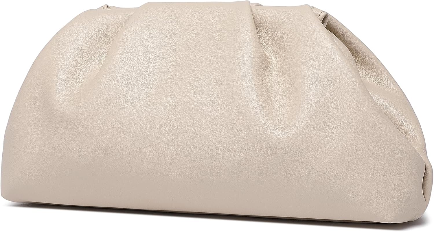Soft PU Leather Clutch Purses for Women Formal Elegant Luxurious Evening Bag Bei...