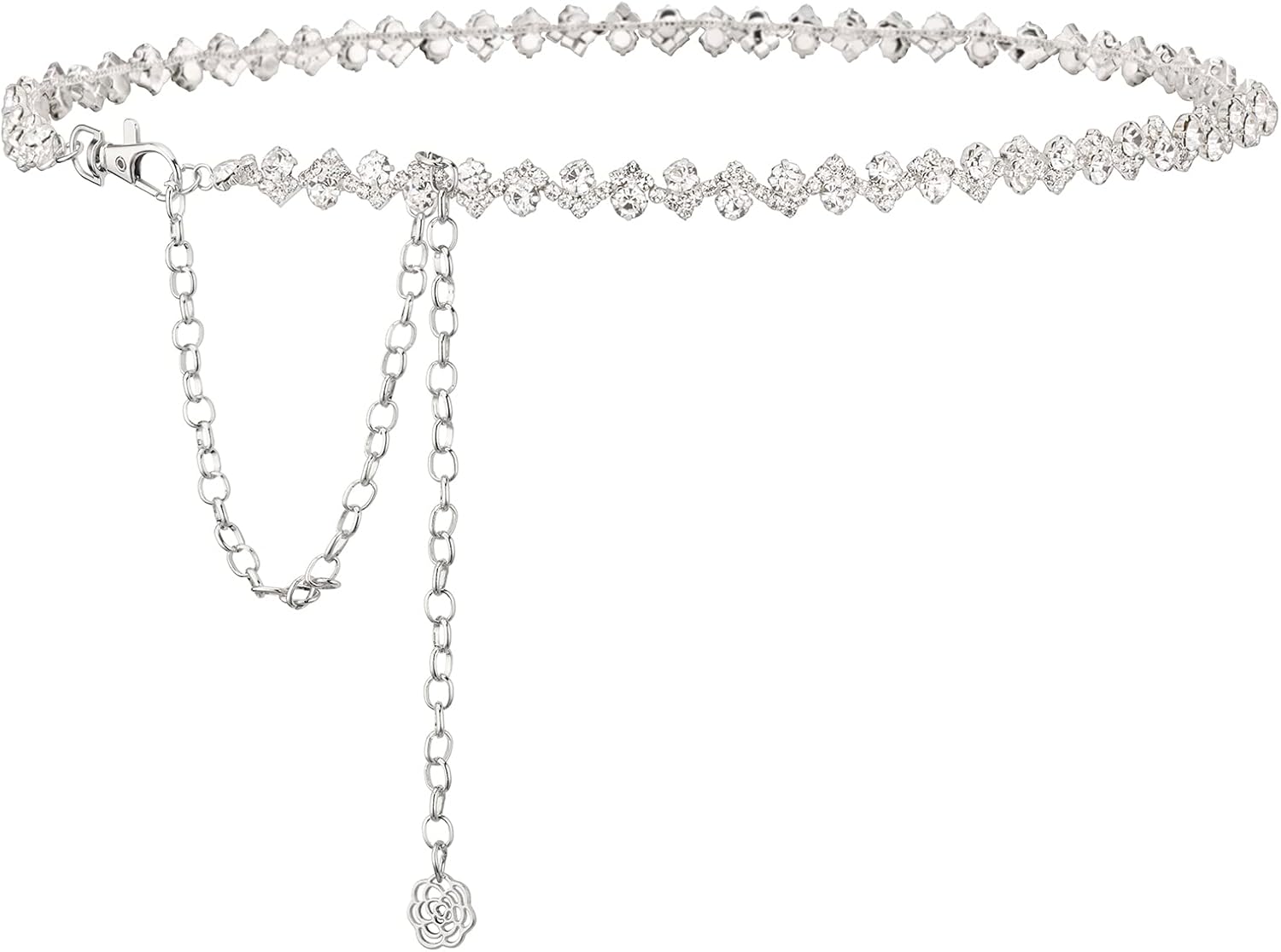 Rhinestone Belt Womens Formal Dress Belt Diamond Bling Wedding Bridal Belt Fit W...