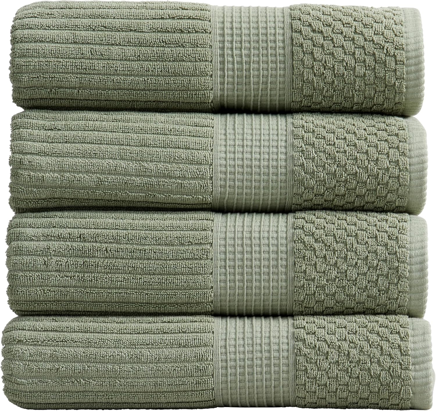 100% Cotton Bath Towel Set of 4 | Super Soft & Absorbent with Quick-Dry Fibers |...