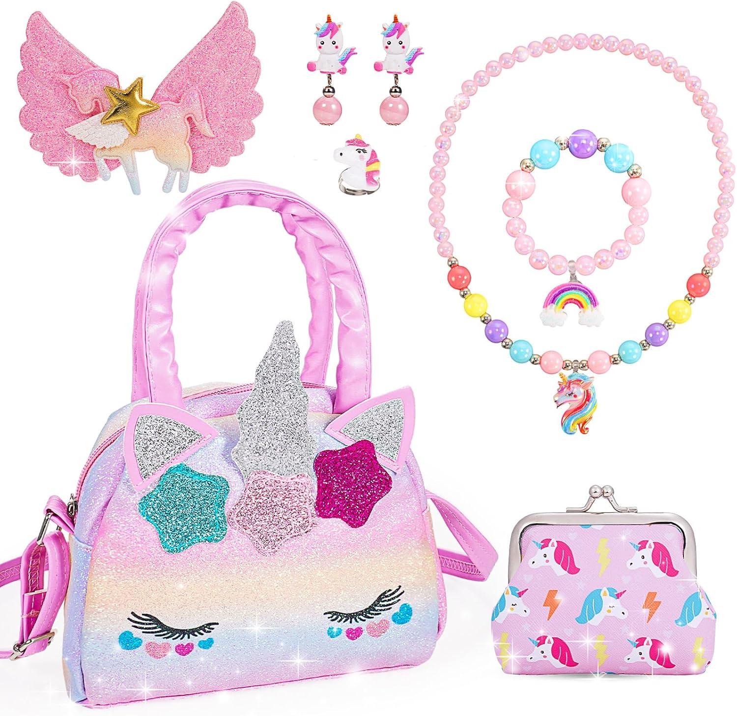 Grriopi Unicorn Gifts for Girls Toys Age 2 3 4 5 6, Kids Jewellery Sets for Girl...