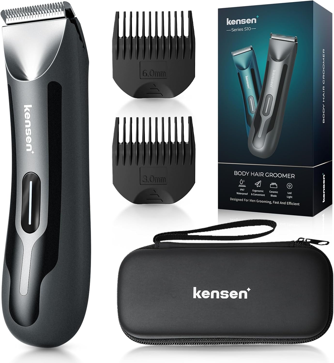 kensen Body Hair Trimmer for Men, Electric Groin H...