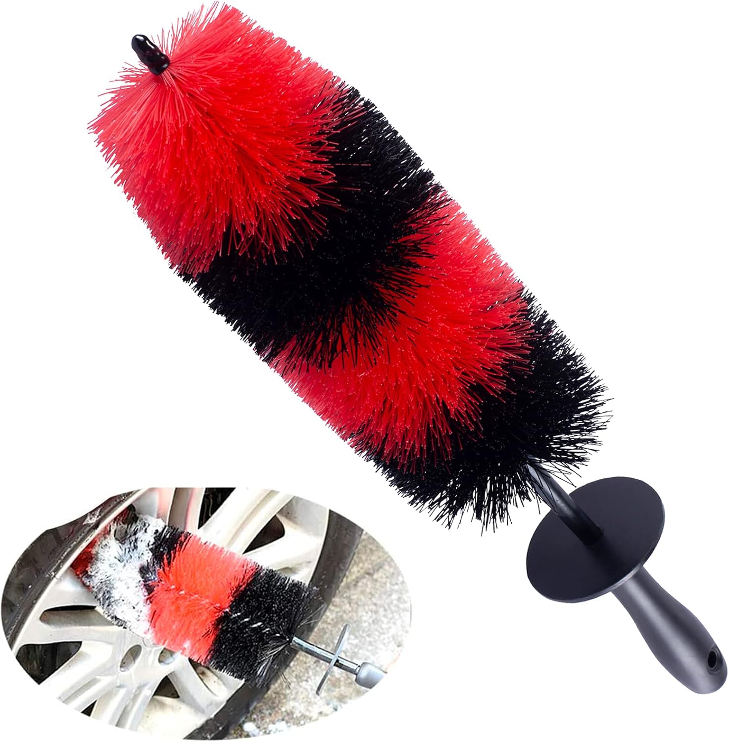 Stone Banks Car Alloy Wheel Brush, Large Wheel Cleaning Brush Premium Cleaner Br...