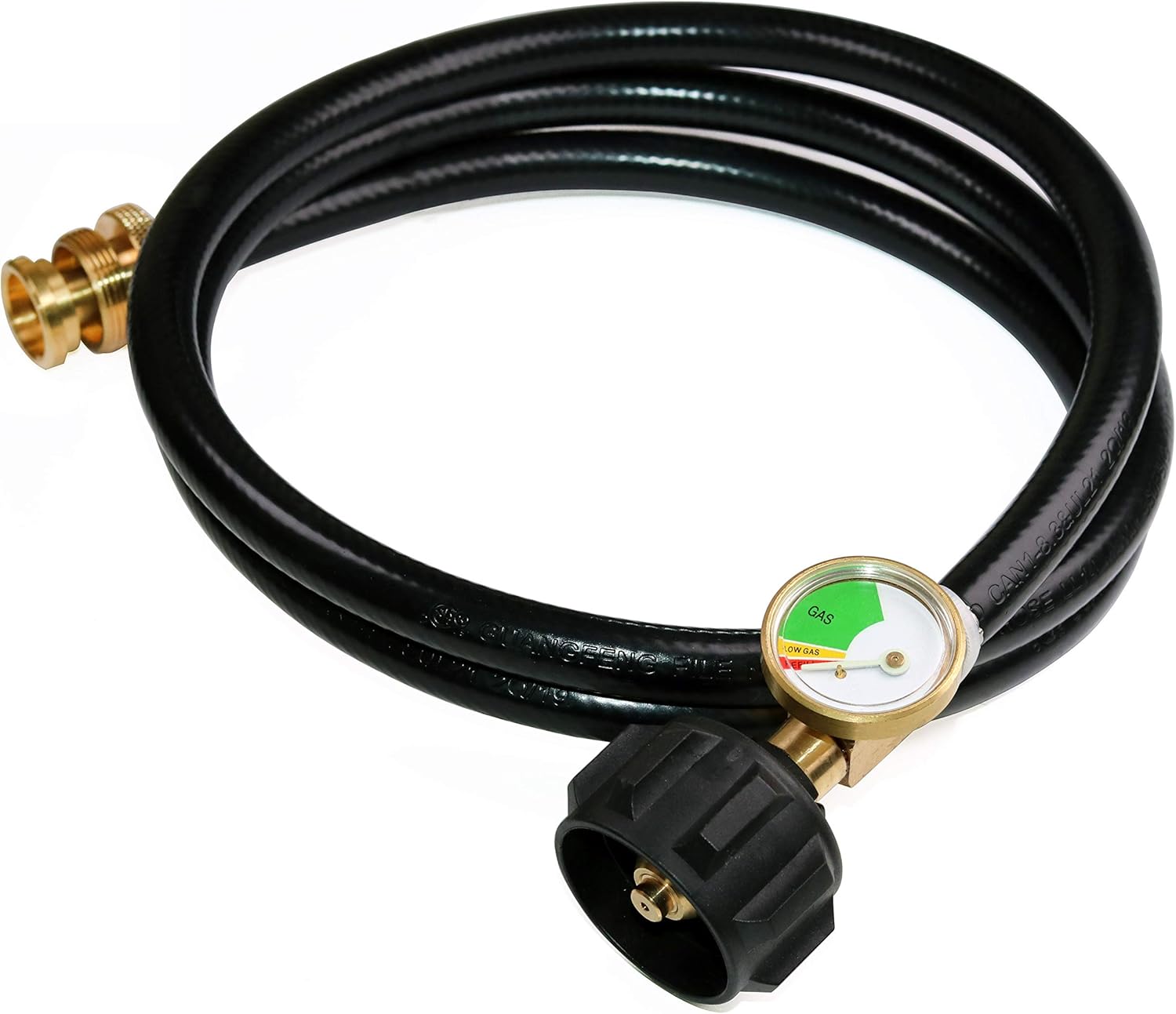 DOZYANT 5 FT Propane Hose Adapter with Propane Tank Gauge for Weber Q1200, 1000...