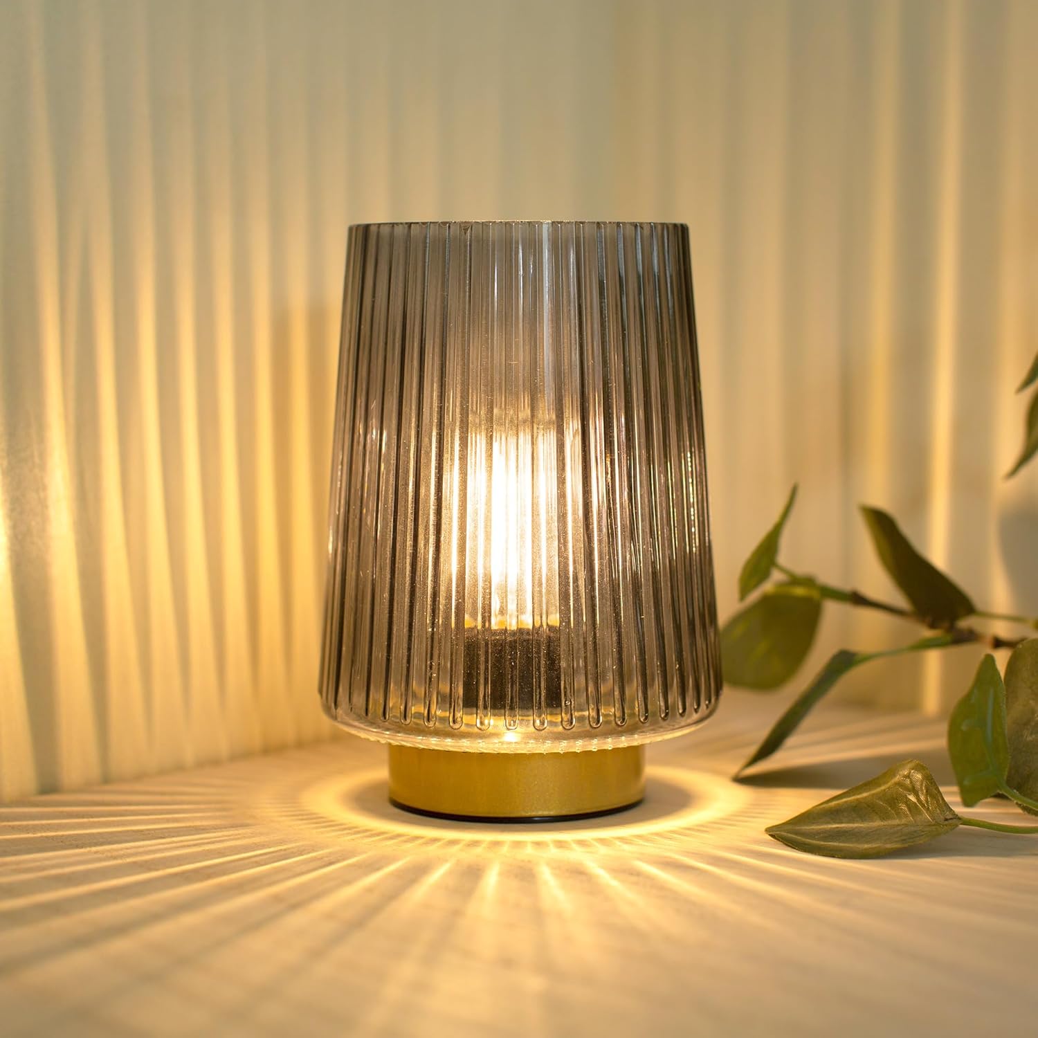 Battery Powered Lamp with Timer, Table Lamps Battery Operated, Cordless Small Ba...
