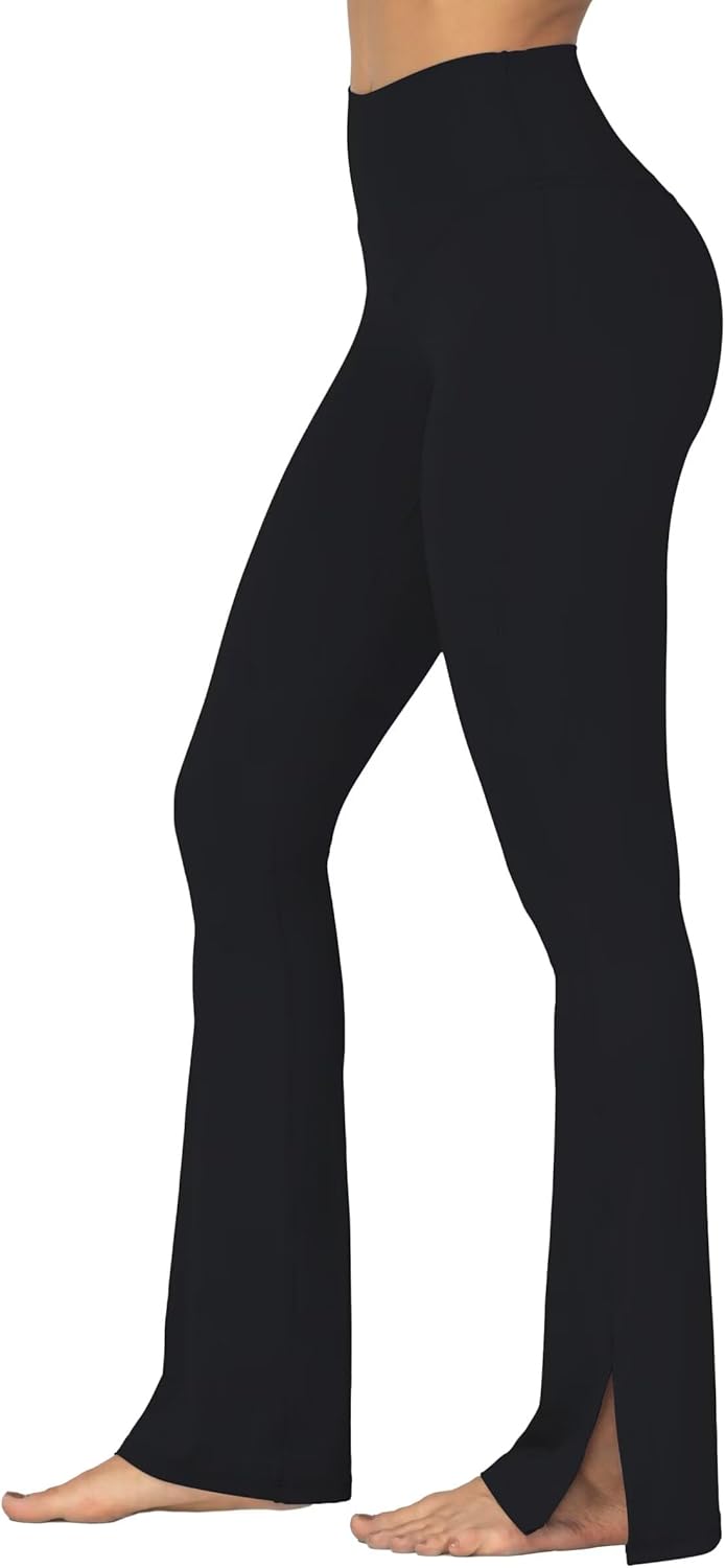 Sunzel Sunzfly Split Hem Flare Leggings for Women, High Waisted Casual Bootcut F...