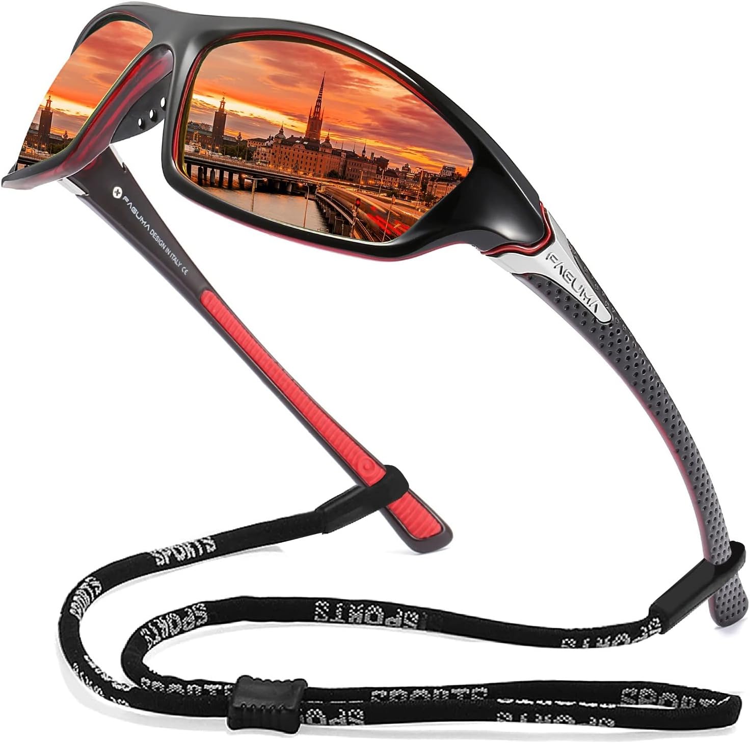 FAGUMA Sports Polarized Sunglasses For Men Cycling Driving Fishing UV400 Protect...