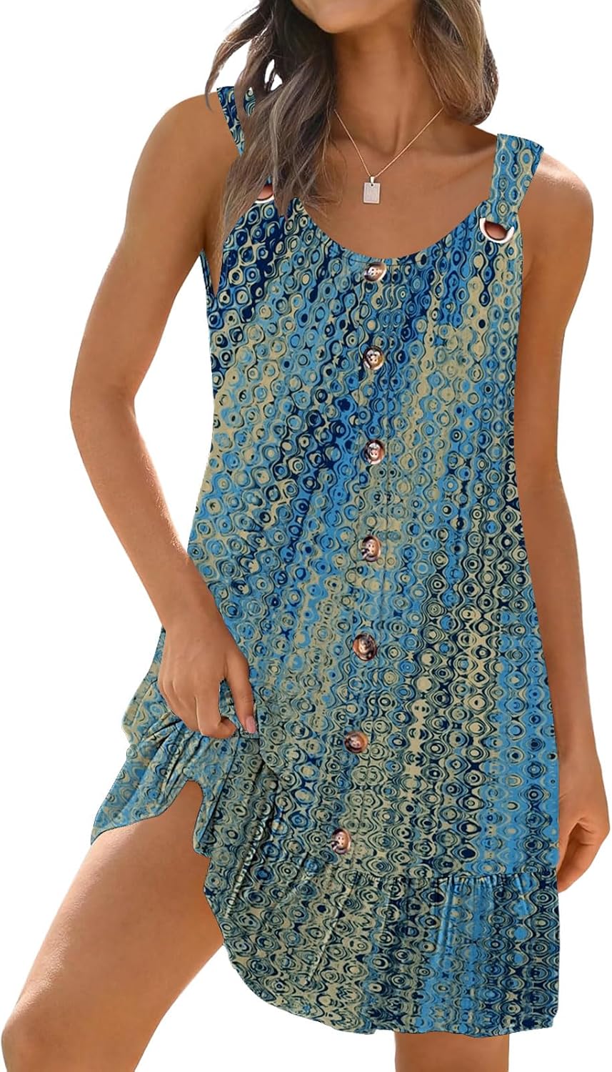 ETCYY Sundresses for Women 2025 Vacation Summer Dresses Beach Swim Suit Cover Up...