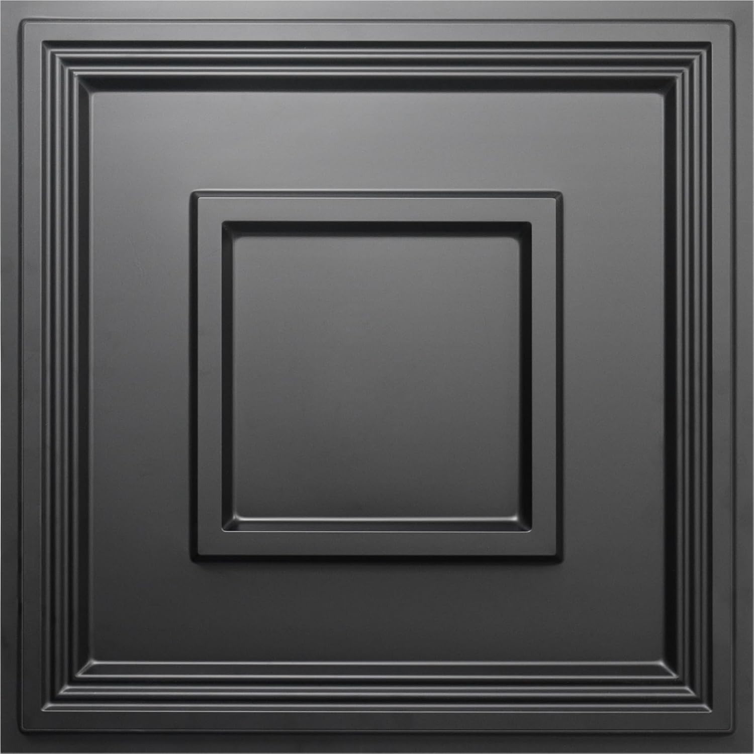 STICKGOO Black Drop Ceiling Tile 2ft x 2ft, Ceiling Panel High-Grade PVC Coverin...