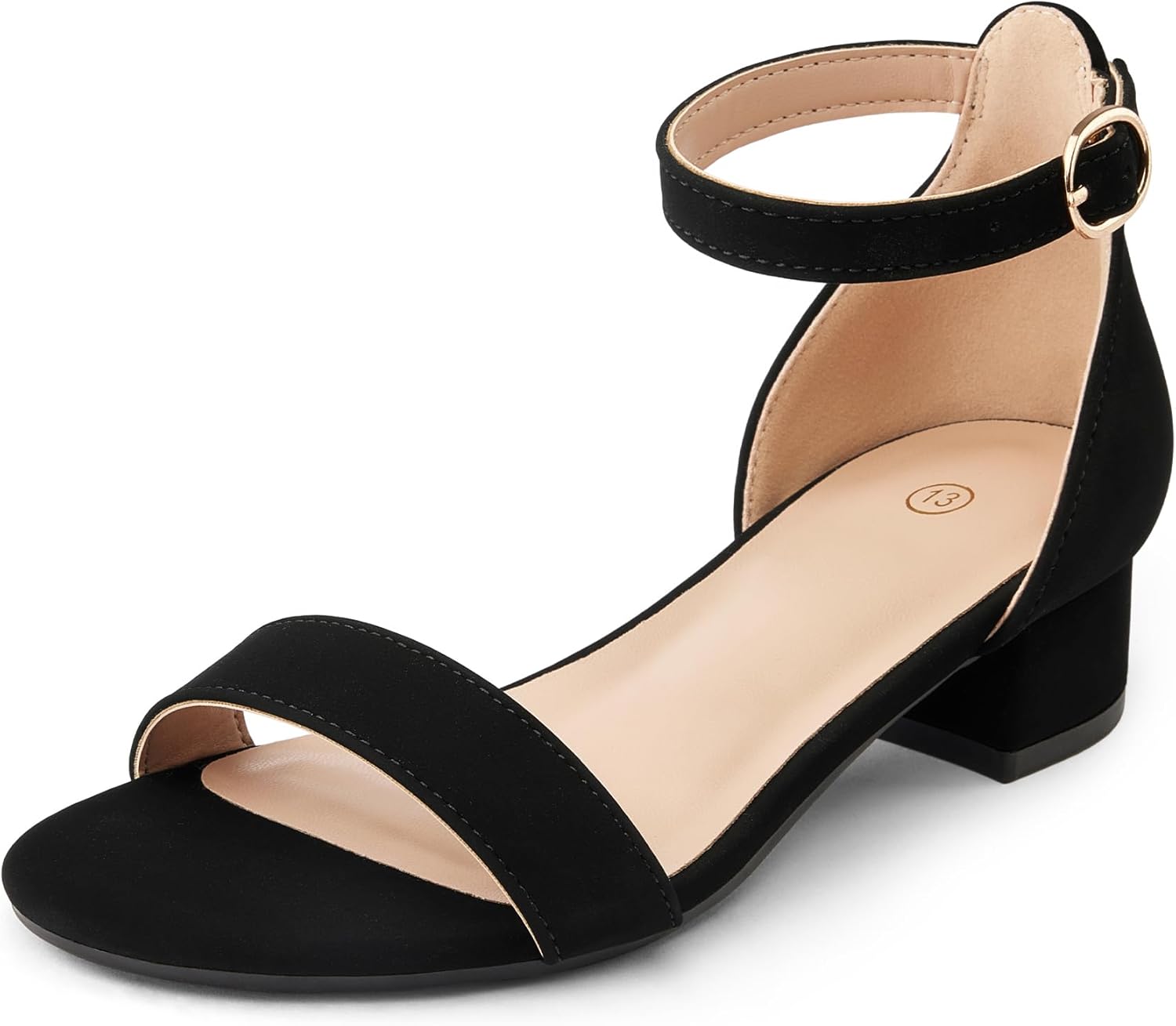 K KomForme Girls Sandals Low Heels Dress Pump Ankle Strap Open Toe Wedding Party...