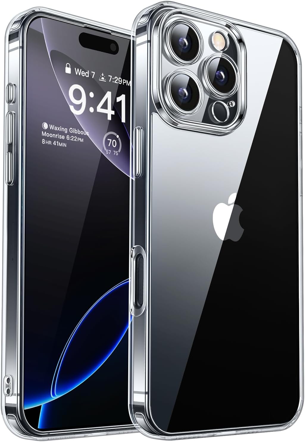 CANSHN Clear Protective for iPhone 16 Pro Case, Upgraded [Full Camera Protection...