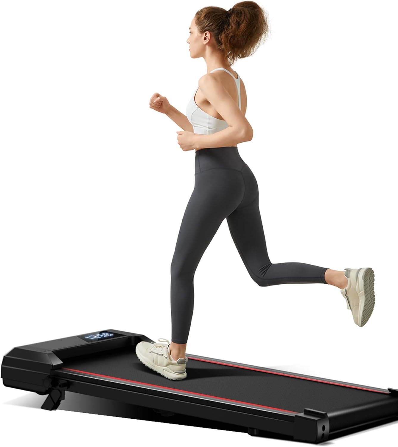 UMAY Walking Pad Treadmill with Incline, Under Desk Treadmill with Diamond Patte...