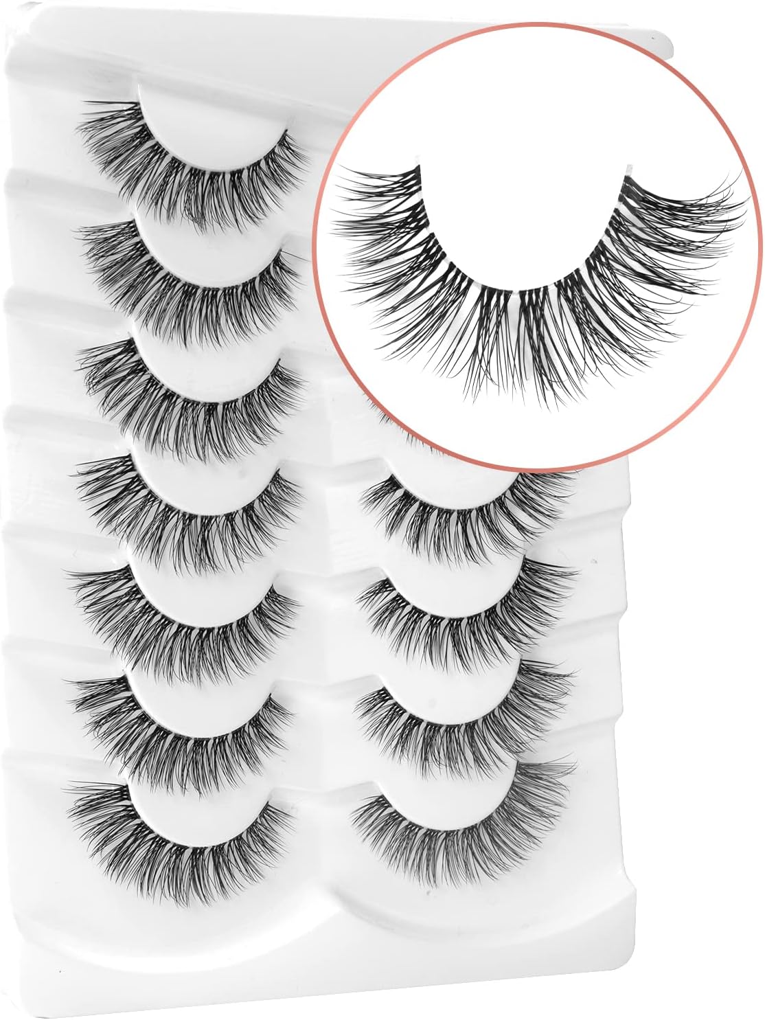 Onlyall Natural Eye Lashes Mink False Eyelashes Natural Look Wispy Lashes Soft C...