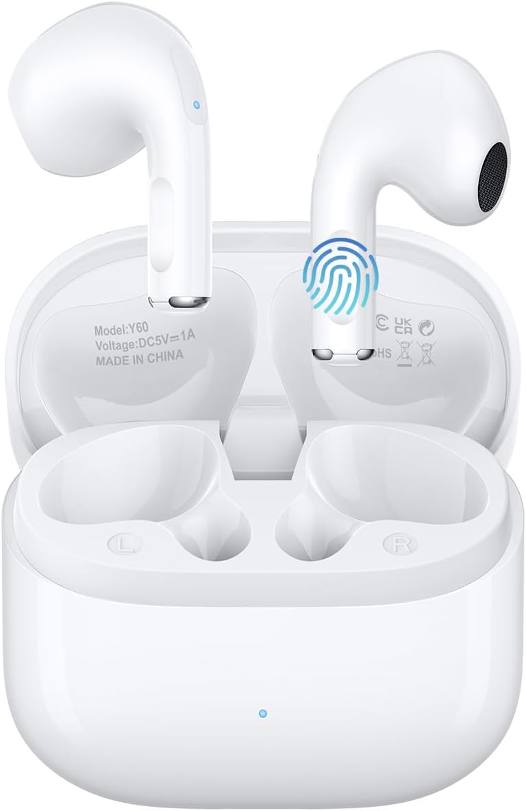 Wireless Earbuds, Earphones with HiFi Stereo Deep Bass In Ear Buds, Bluetooth 5....