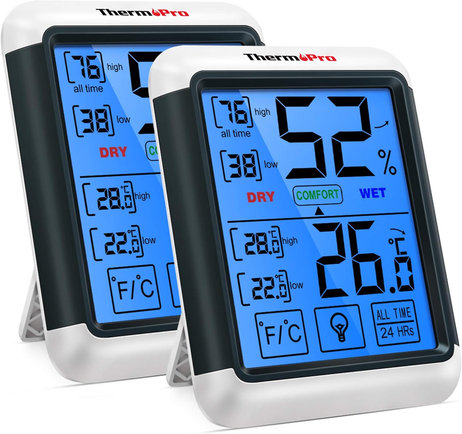 ThermoPro TP55 Digital Indoor Hygrometer Thermomet...