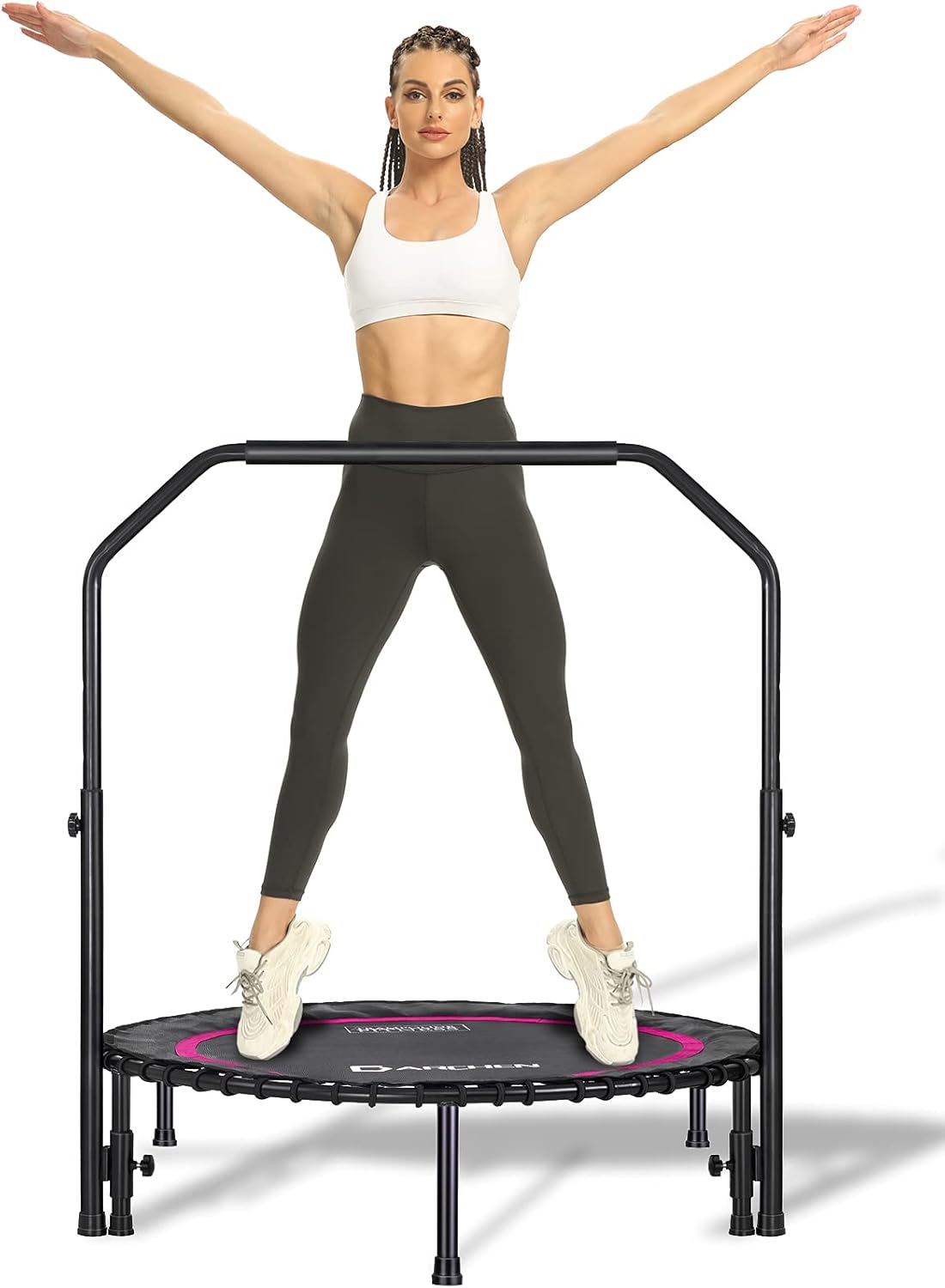 Darchen 200 KG Rebounder Mini Trampoline for Adults, Indoor Small Rebounder Exer...