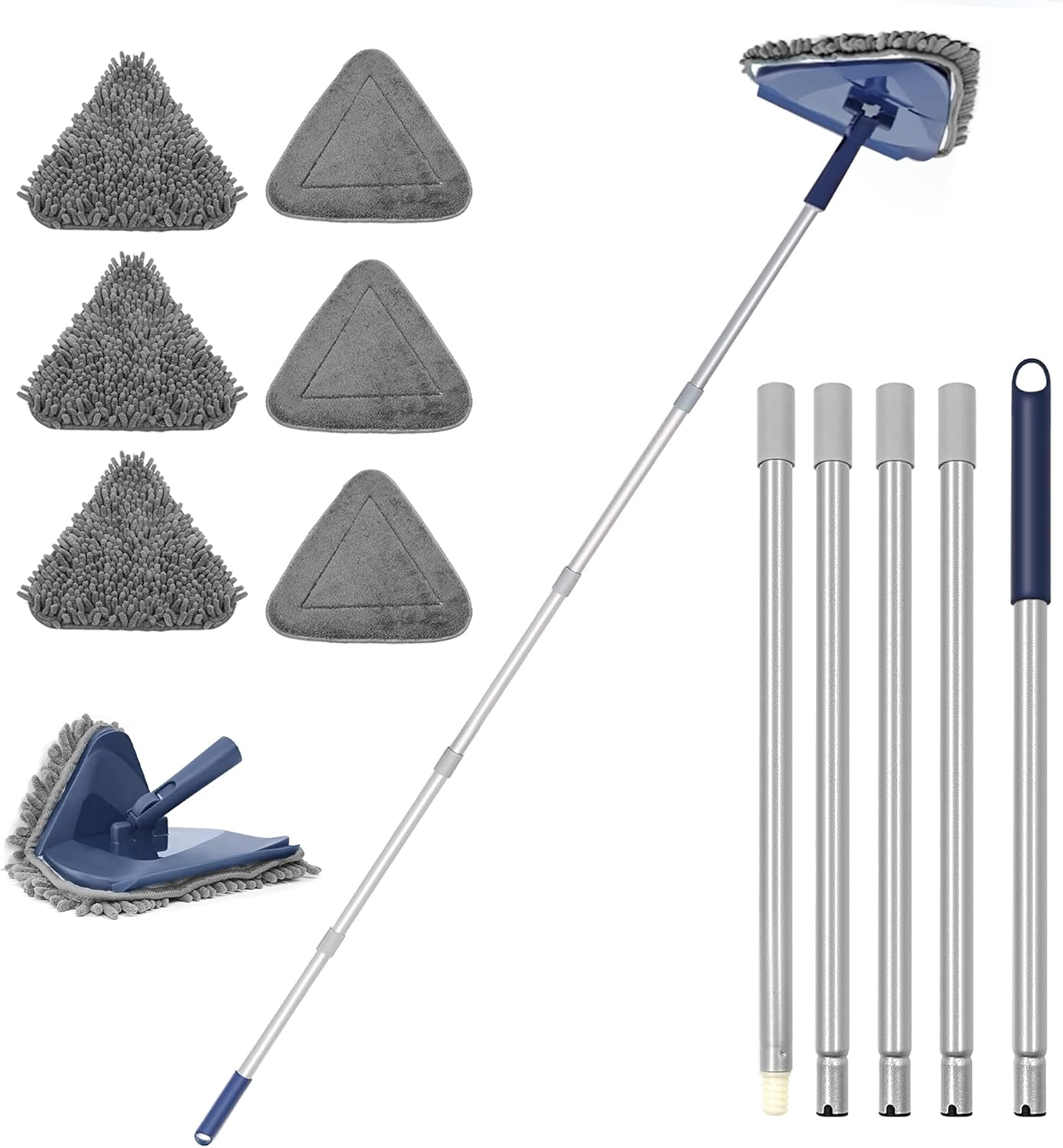 JEHONN Wall Cleaner Mop with Long Handle 82 Inches...