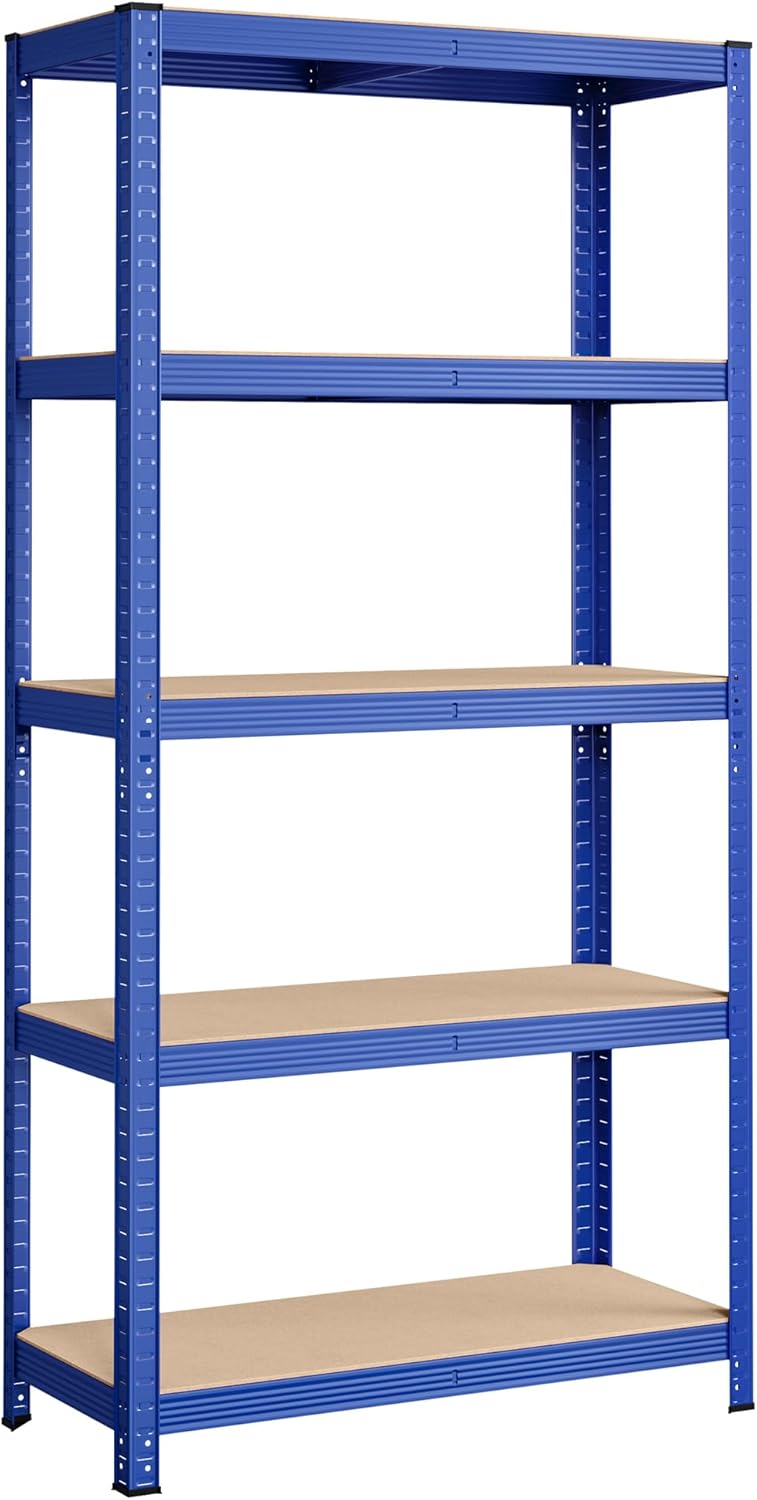 SONGMICS 5-Tier Shelving Unit, Steel Shelving Unit for Storage, Tool-Free Assemb...