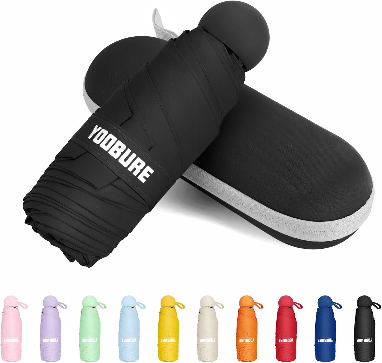Yoobure Travel Umbrella Portable Compact Umbrella, Pocket Mini Umbrella for Purs...