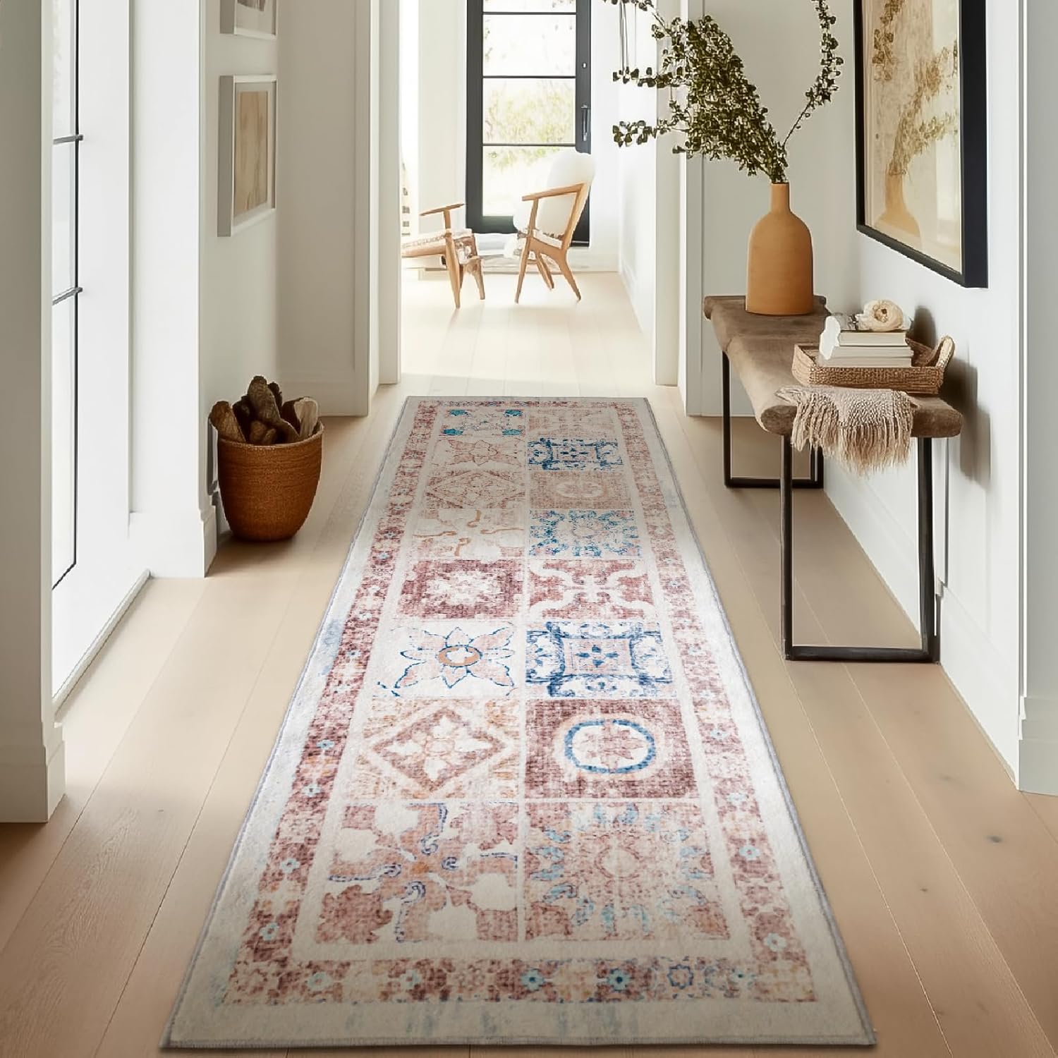 Ashler Boho Runner Rugs, Area Rugs 2x6 Feet Vintage Rug for Entryway, Hallways E...