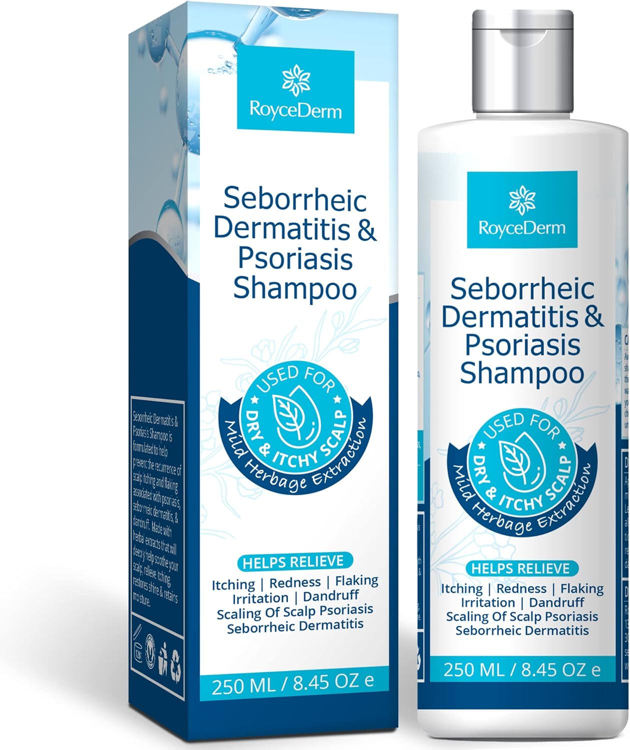 Roycederm Seborrheic Dermatitis Shampoo, Psoriasis Shampoo, Dandruff Shampoo, Fo...