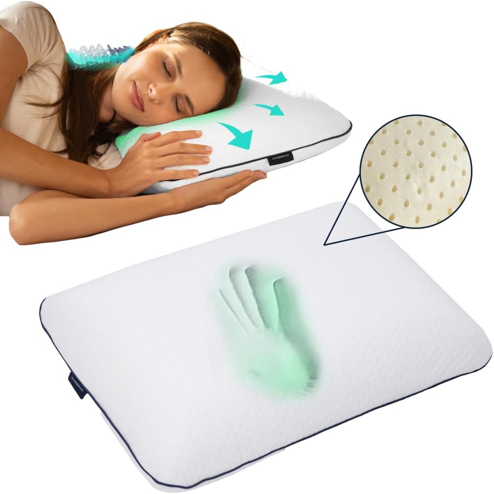 Memory Foam Pillow, Breathable Height Adjustable Orthopedic Pillow, Cervical Pil...