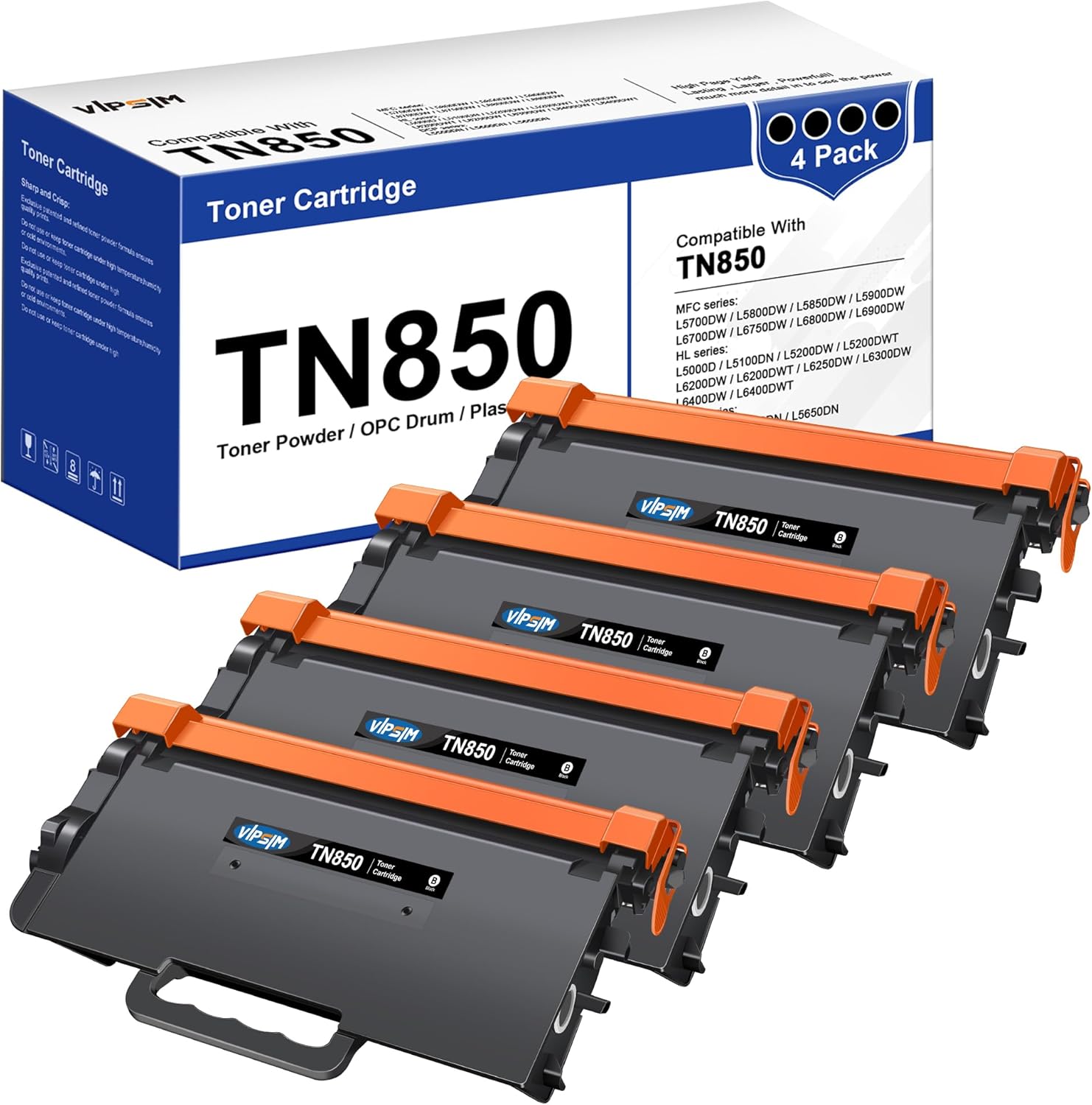 TN850 - TN 850 TN850 High Yield Toner Cartridge - Replacement Compatible for TN...