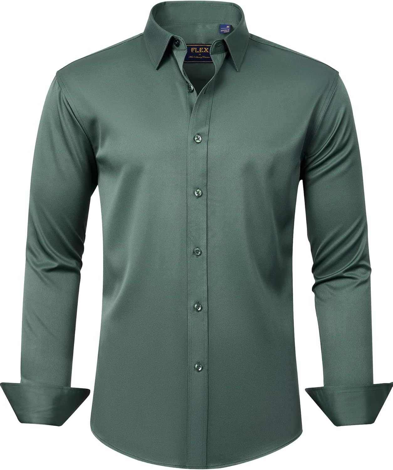 J.VER Men's Long Sleeve Stretch Dress Shirt Non Iron Casual Business Formal Shir...