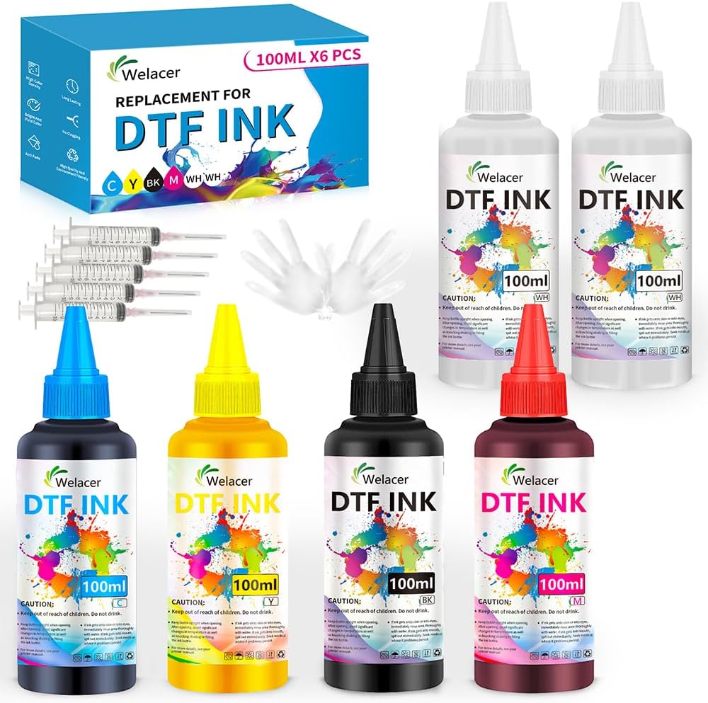 DTF Ink for Epson ET-8550, ET-2850 L1800, R1390, I3200, XP600, XP-15000, DX5 DX7...