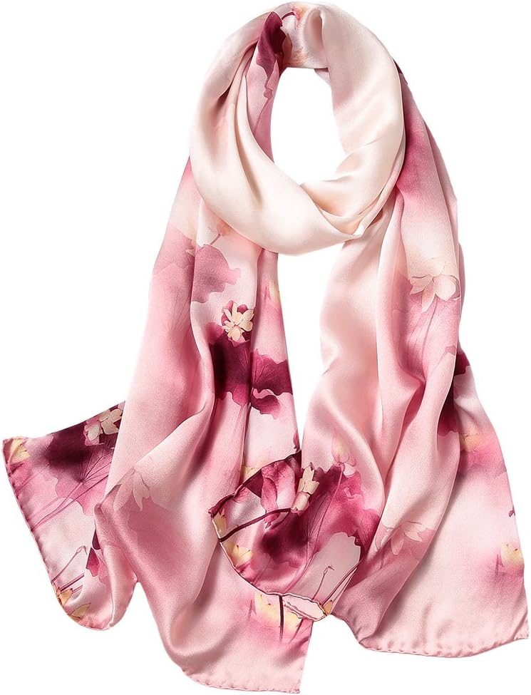 STORY OF SHANGHAI Womens 100% Natural Mulberry Silk Scarf Multi-use Scarves for...