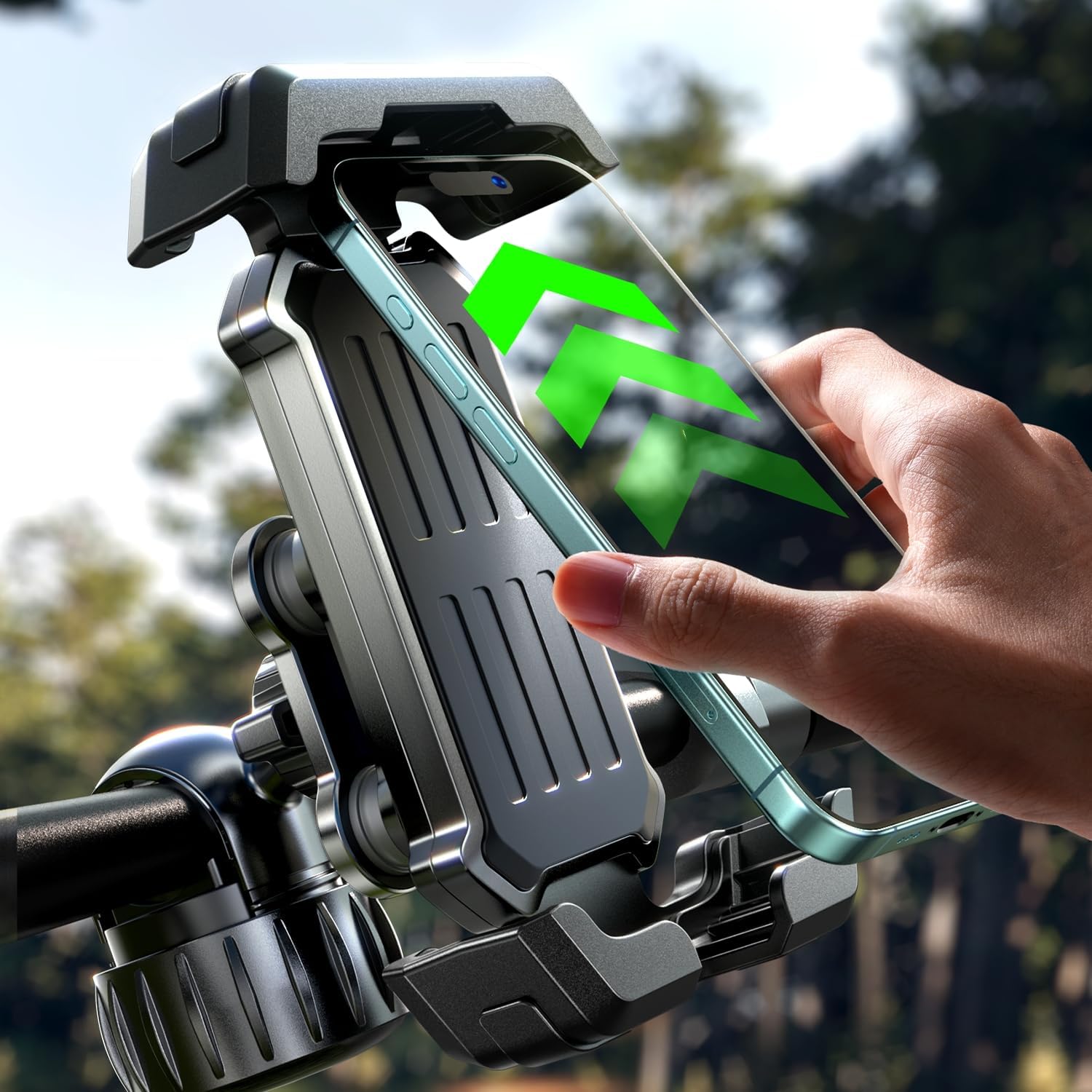 LISEN Bike Phone Holder Mount for Electric Scooter, Dirt Bike Accessories Handle...