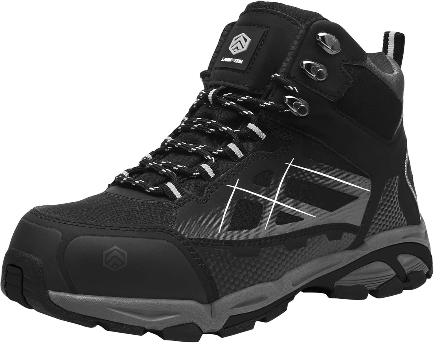 LARNMERN Steel Toe Boots Men, Non Slip Work Punctu...