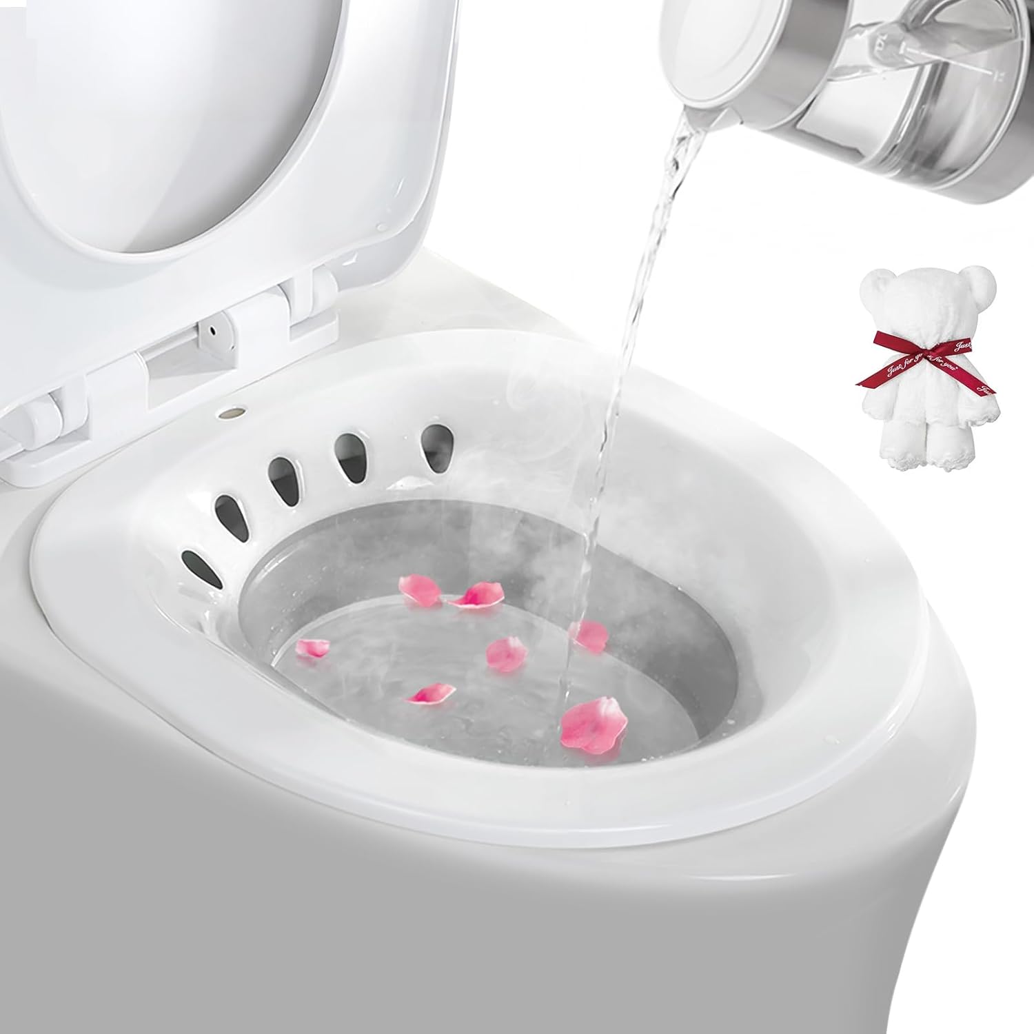 DEANIC Foldable Sitz Bath for Toilet Hemorrhoids Treatment and Post Partum Care,...