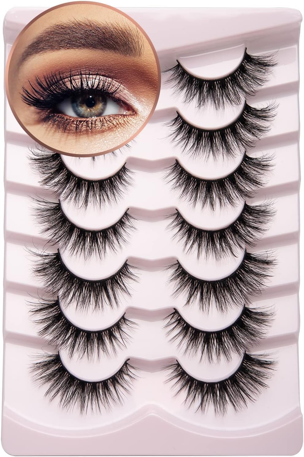 Onlyall Lashes Strip Mink False Eyelashes Fake Natural Wispy Look Soft Faux Mink...