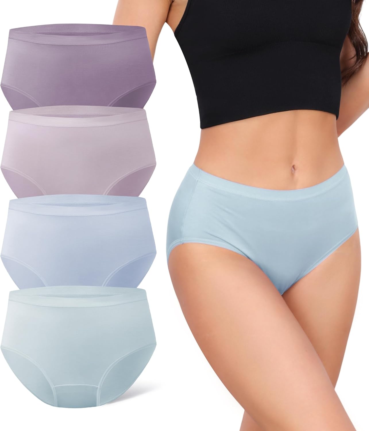 DAVID ARCHY Womens Underwear, Bamboo Rayon Women's Briefs - Moisture Wicking Pan...