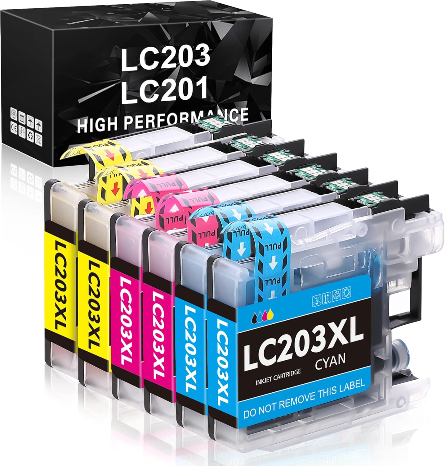 LC203XL Compatible Ink Cartridge Replacement for Brother LC203XL LC201XL LC203 L...