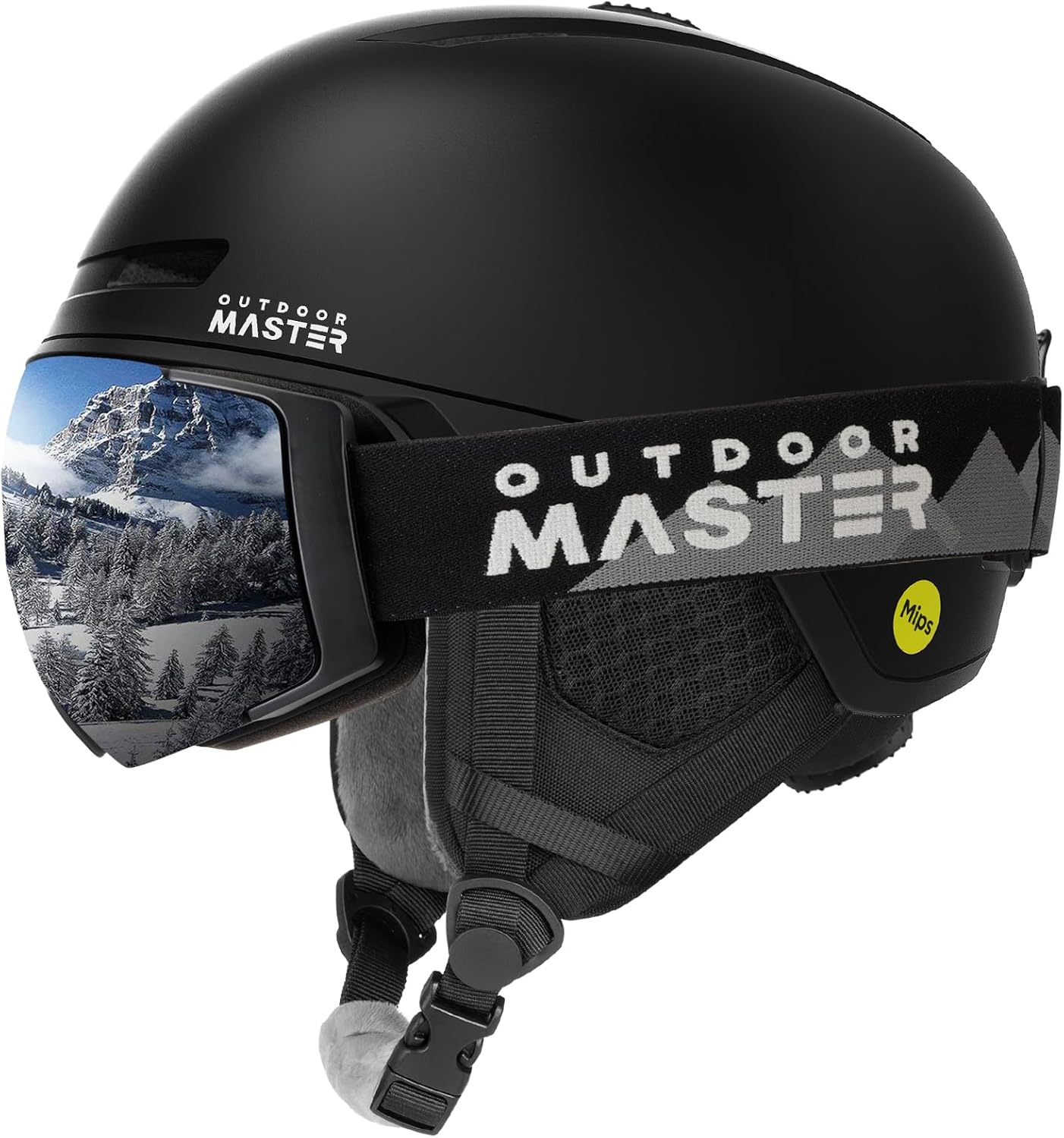 OutdoorMaster Diamond II MIPS Ski Helmet with Ski Goggles PRO Set - Adjustable F...