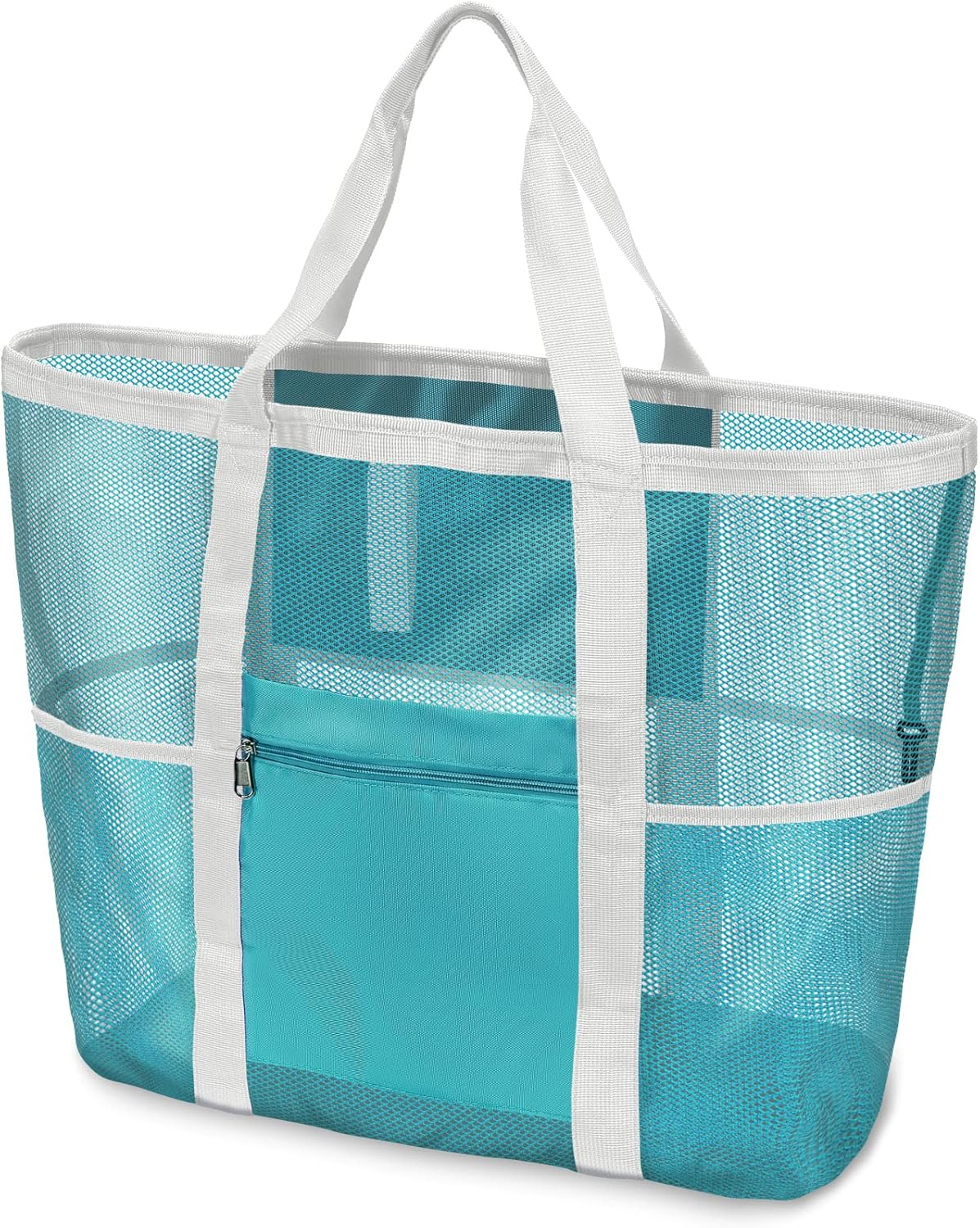 F-color Mesh Beach Bag Family - Beach Tote Bag Cruise Vacation Essentials, XL Mi...