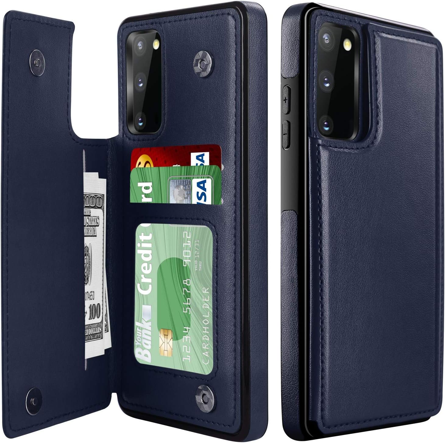 LETO Galaxy S20 FE Case,Luxury Flip Folio Leather Wallet Case Cover with Card Sl...