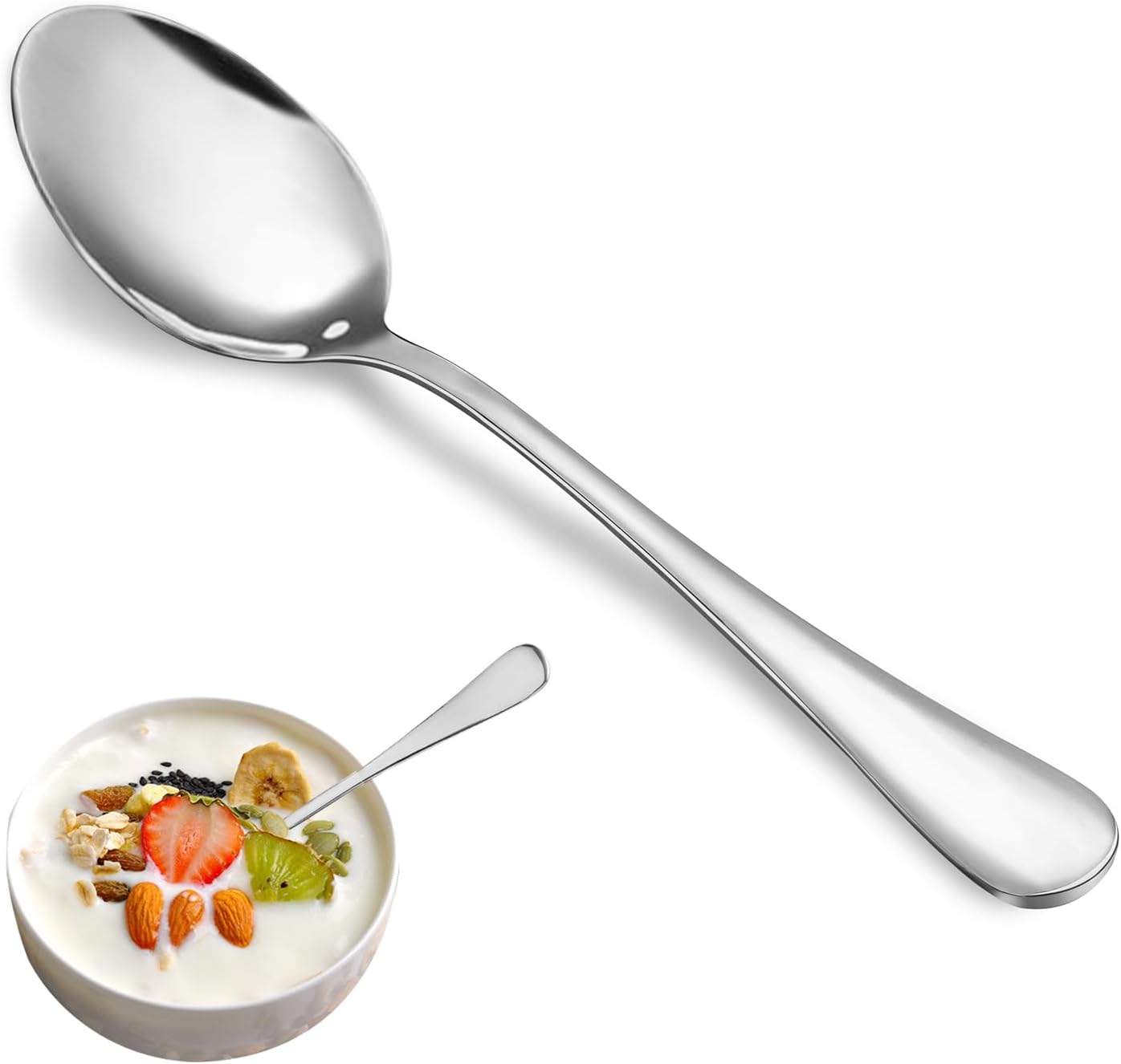 Teaspoon Set,16 Piece 6.7" Spoons Silverware,Premium Food Grade 18/10 Stainless...