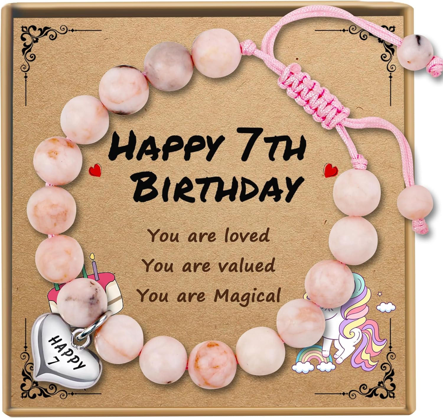 Sereney Birthday Gifts for Girls, Beaded Bracelets as 1 3 4 5 6 7 8 9 10 11 Year...