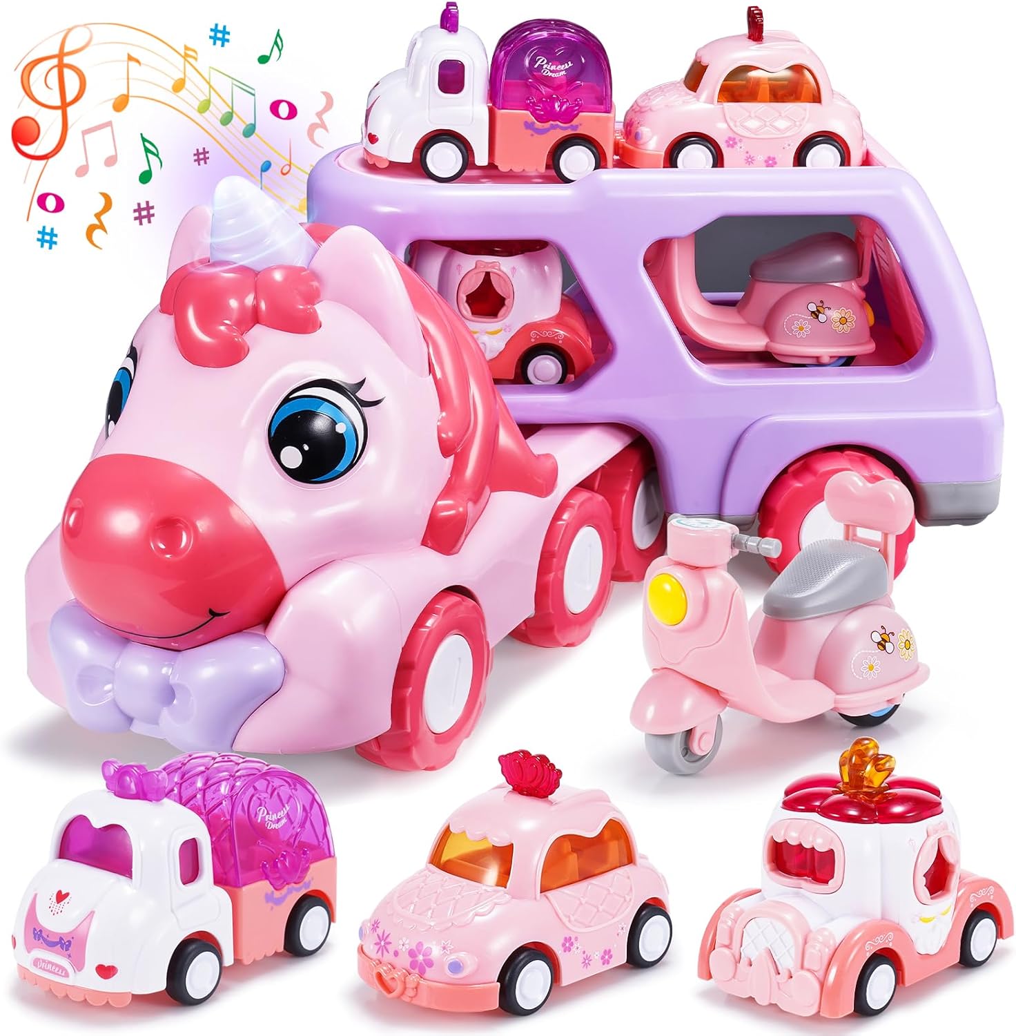 EUTOYZ Toys for 1 2 3 Year Old Girl, Unicorn Toys Car Toddler Girl Toys Age 1-3...