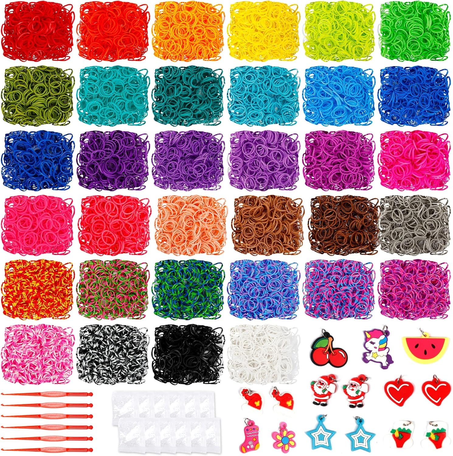 17160+ Loom Rubber Bands Refill Kit in 34 Color wi...