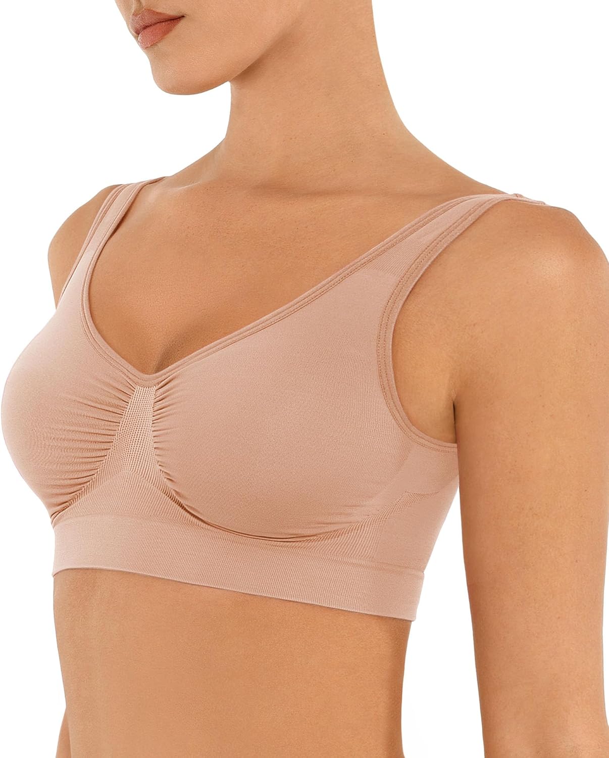 FeelinGirl Bras for Women No Underwire Seamless Smooth Bralette Full Coverage Co...